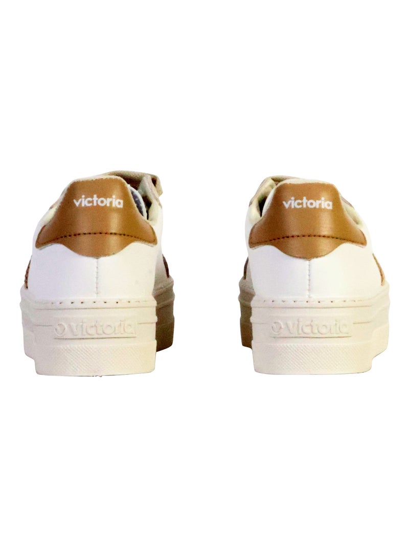 Basket Cuir Victoria Blanc - Kiabi