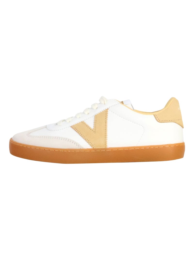 Basket Cuir Victoria Blanc - Kiabi