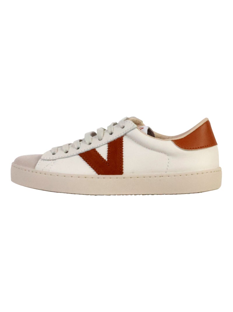 Basket Cuir Victoria Blanc - Kiabi