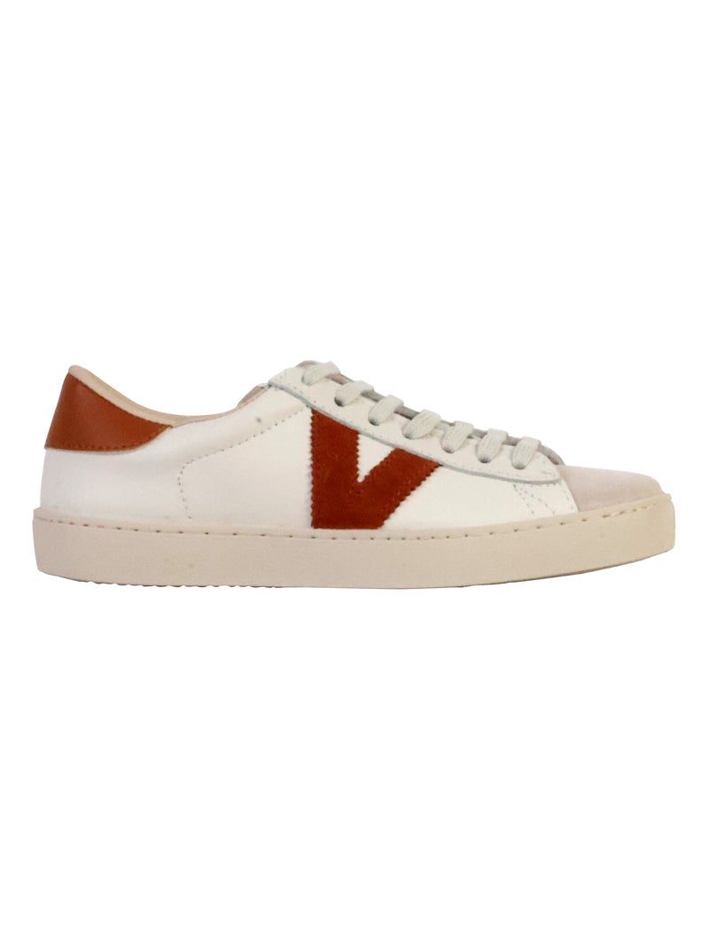 Basket Cuir Victoria Blanc - Kiabi