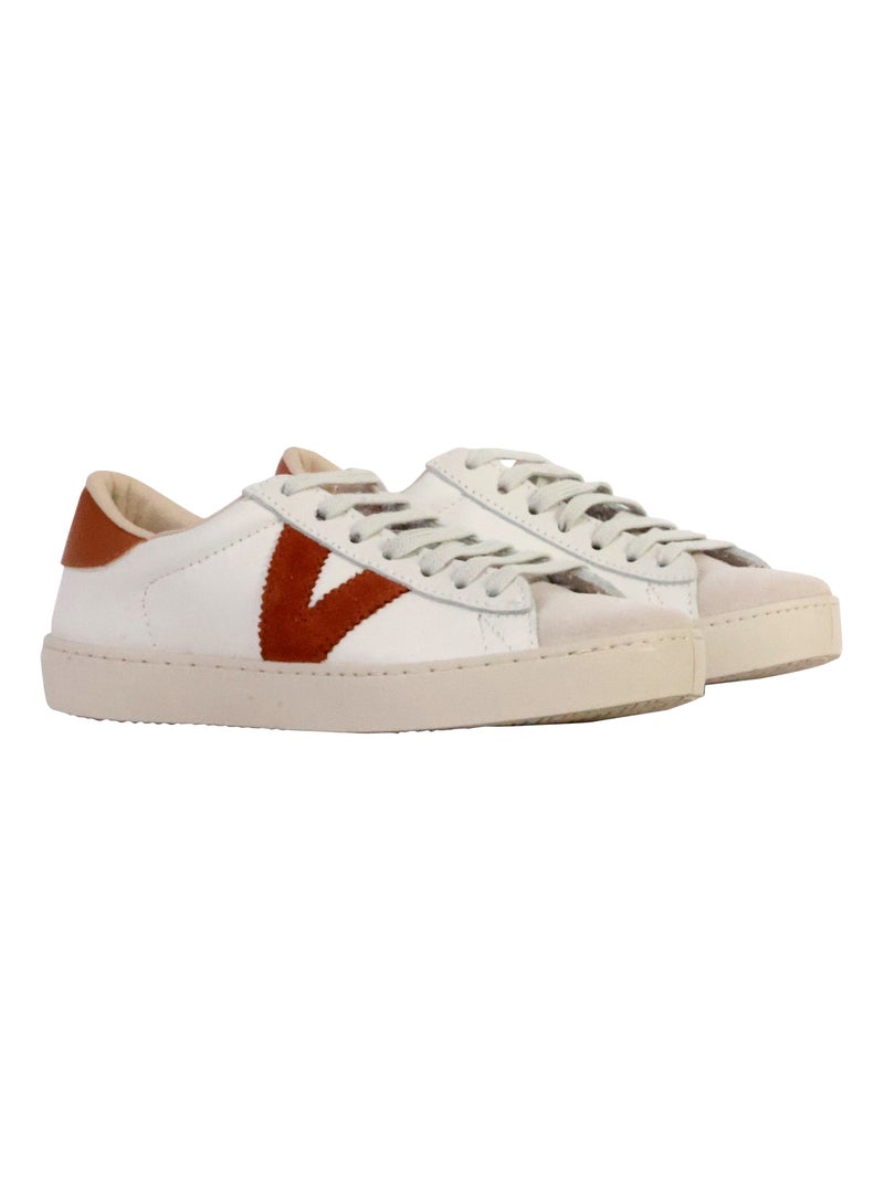 Basket Cuir Victoria Blanc - Kiabi