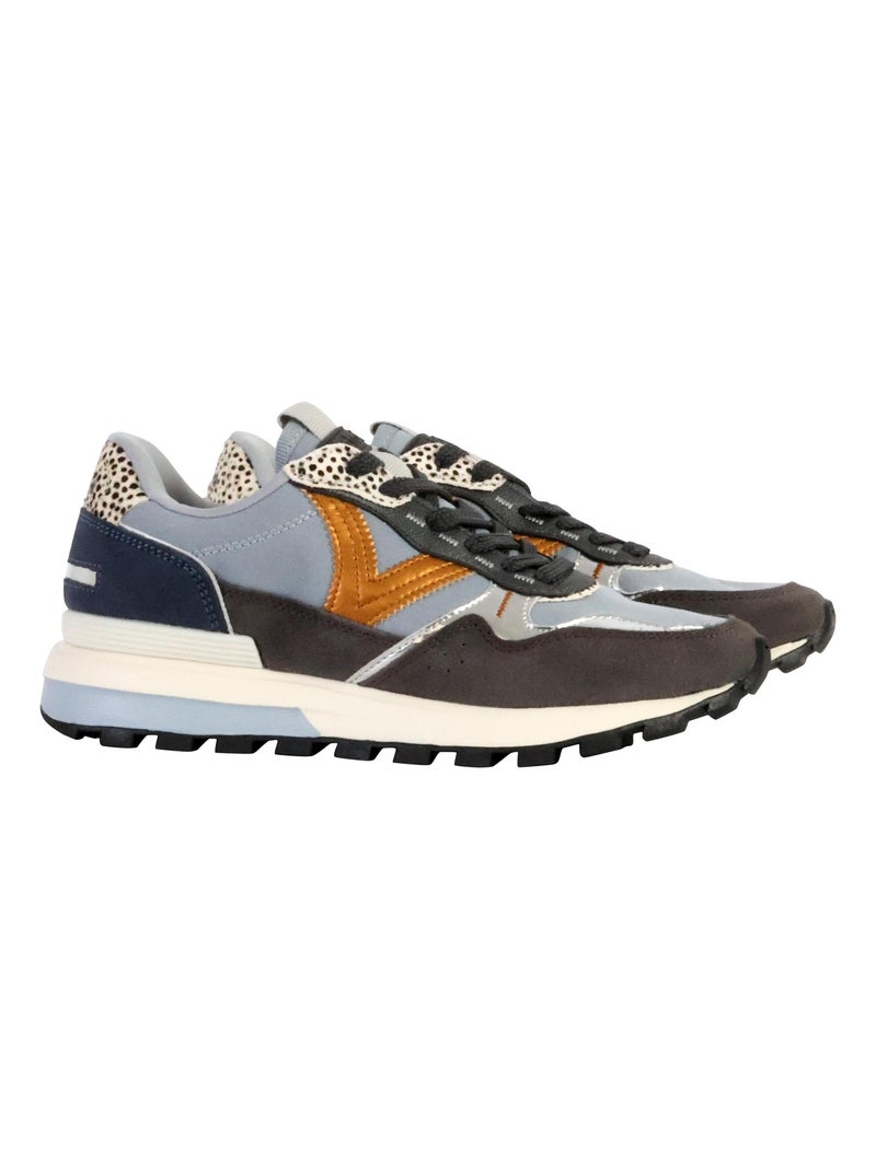 Basket Cuir Victoria Bleu - Kiabi