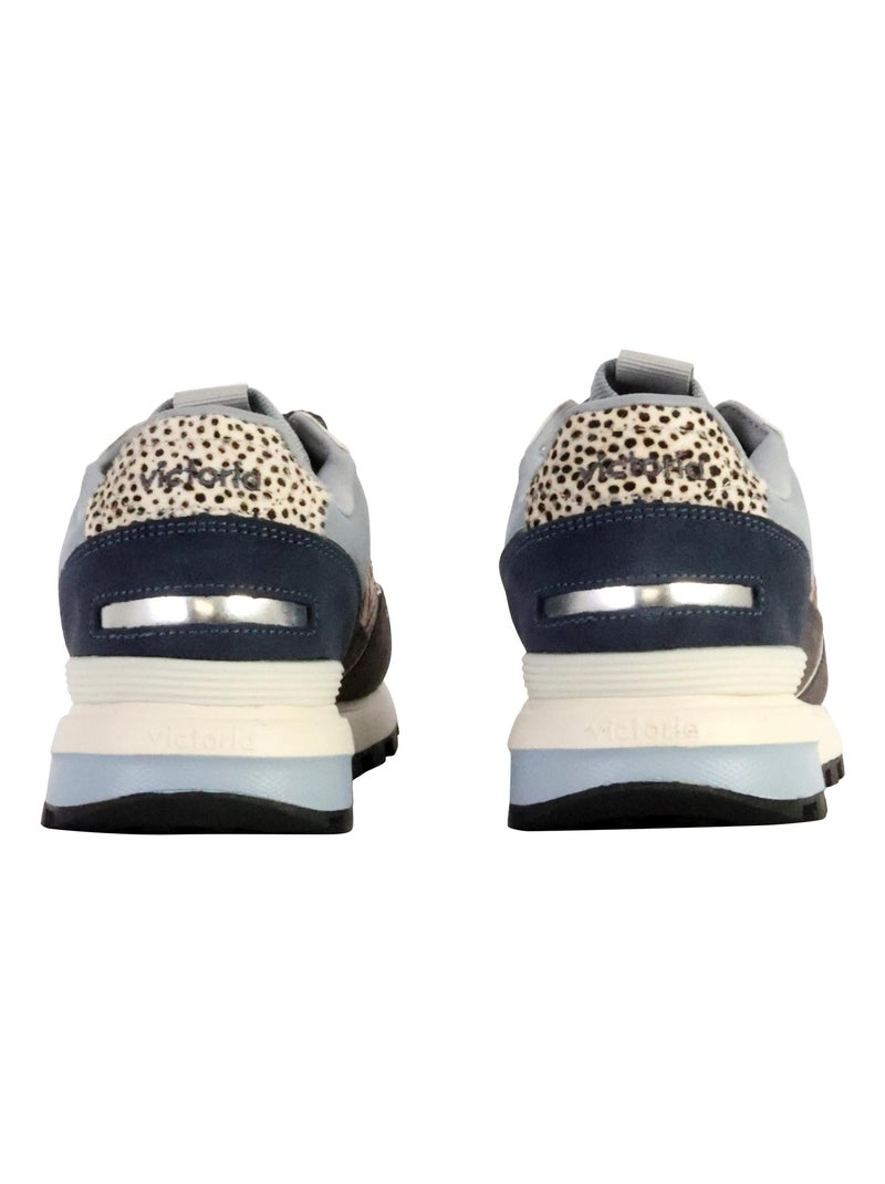 Basket Cuir Victoria Bleu - Kiabi