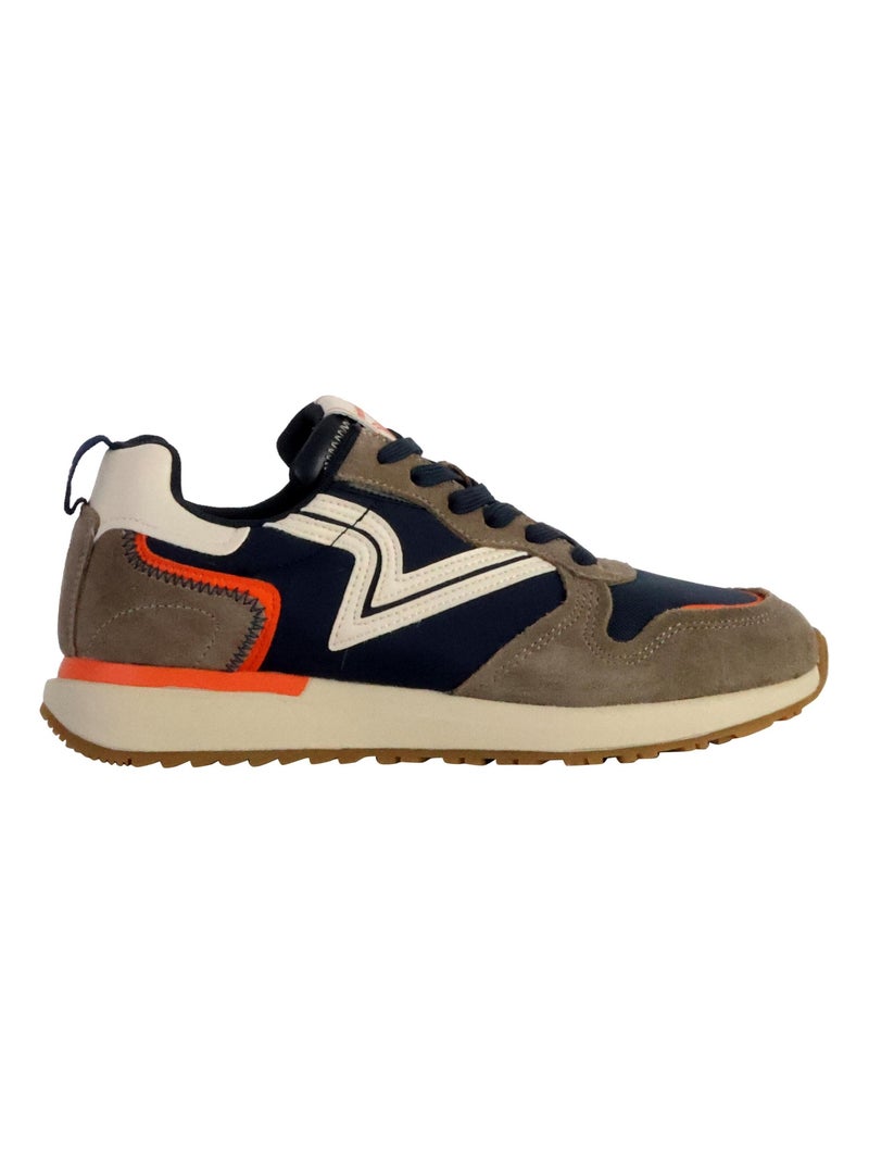 Basket Cuir Victoria Bleu - Kiabi