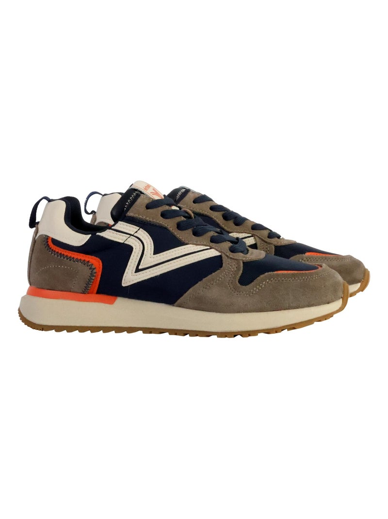 Basket Cuir Victoria Bleu - Kiabi