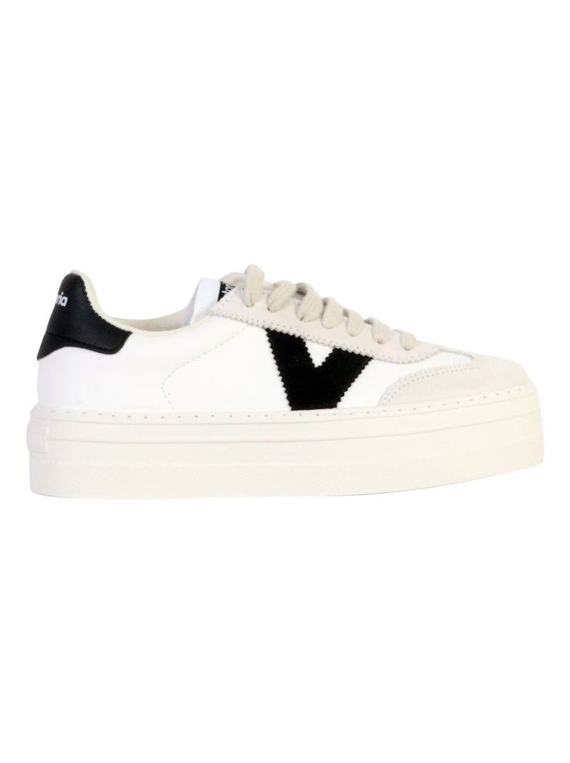 Basket Cuir Victoria Bleu - Kiabi