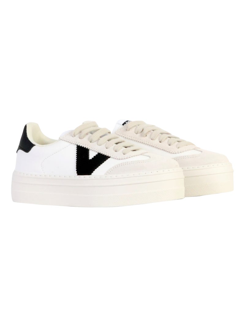 Basket Cuir Victoria Bleu - Kiabi