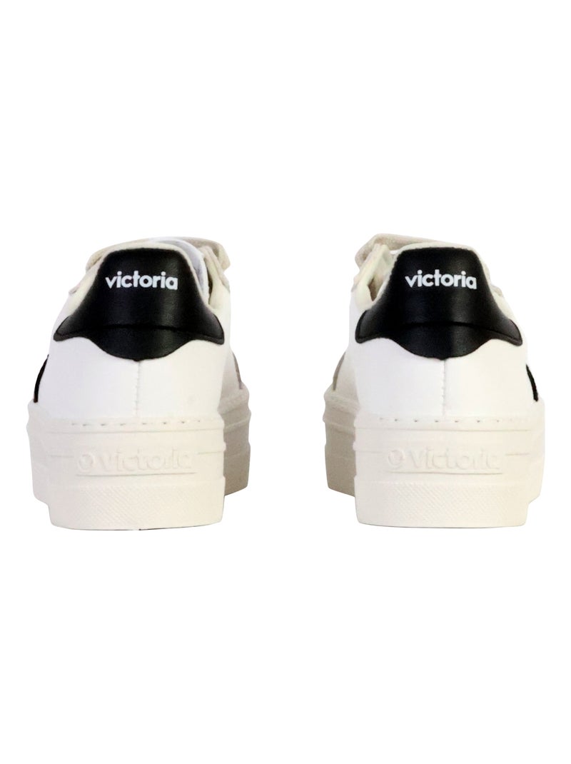 Basket Cuir Victoria Bleu - Kiabi