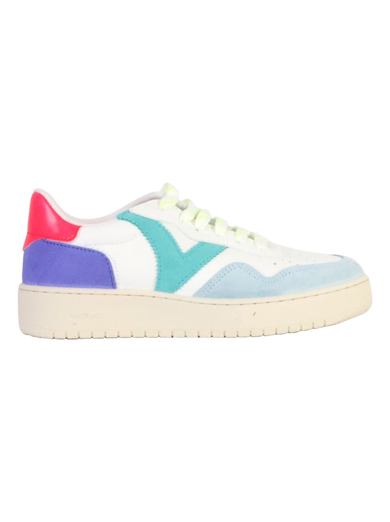 Basket Cuir Victoria Bleu - Kiabi