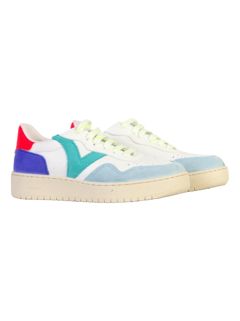Basket Cuir Victoria Bleu - Kiabi