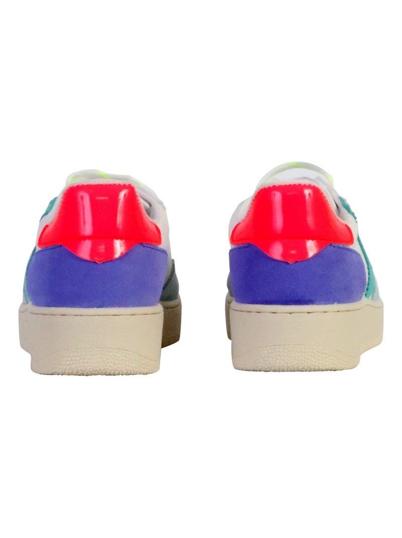 Basket Cuir Victoria Bleu - Kiabi