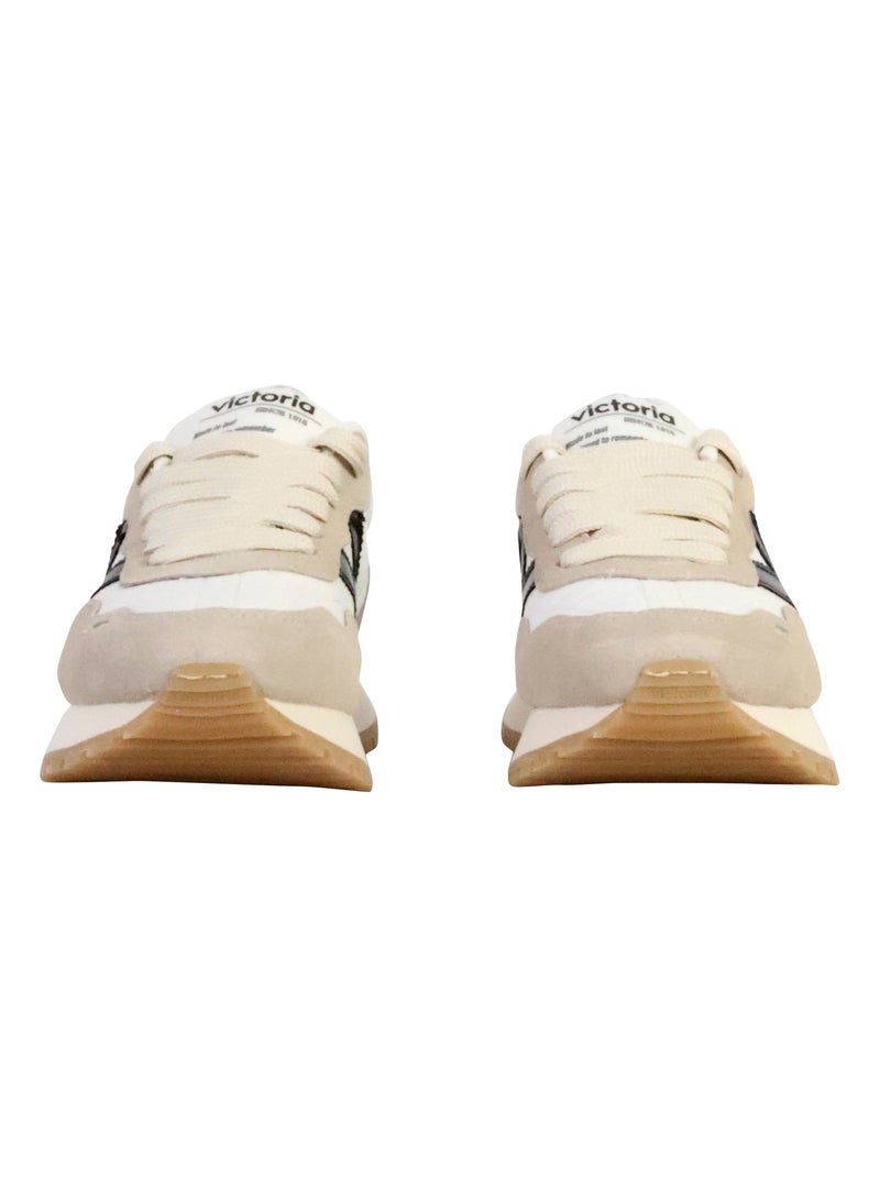 Basket Cuir Victoria Bleu - Kiabi