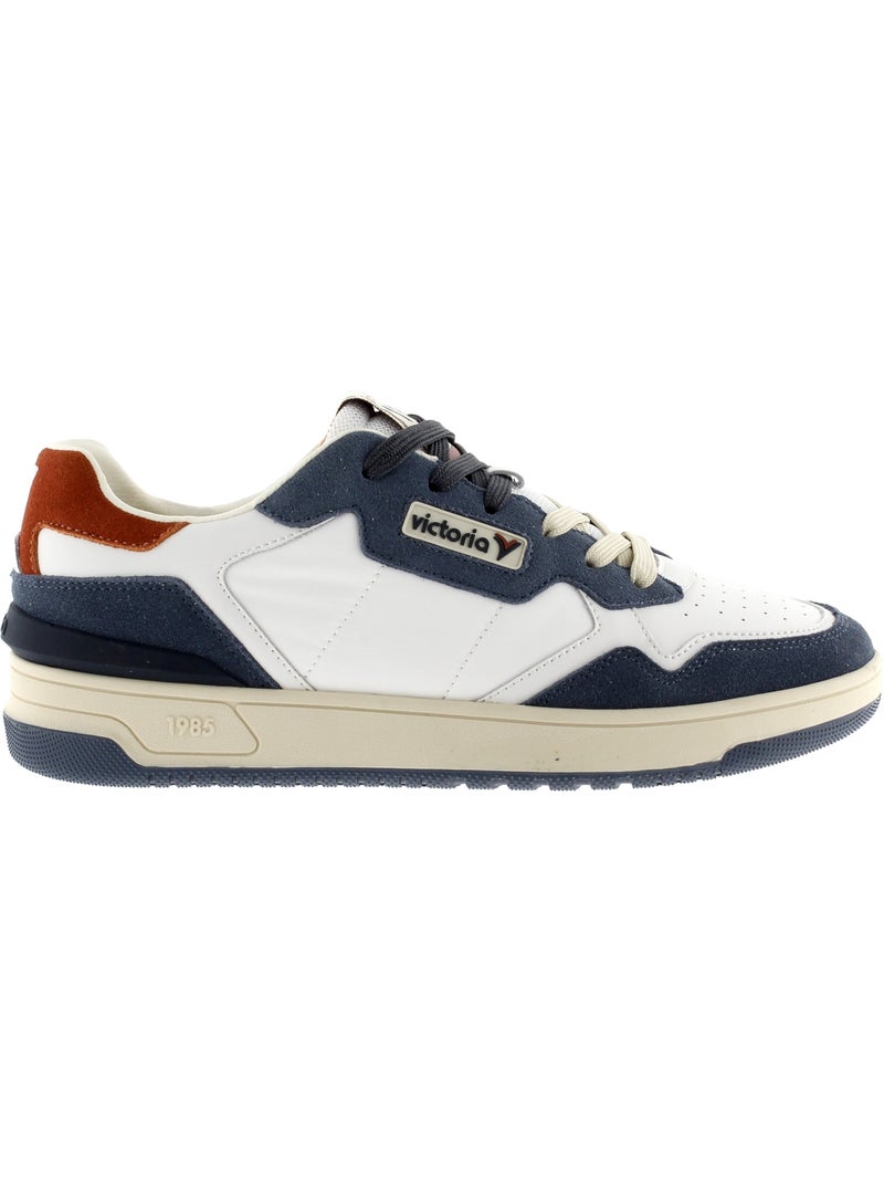 Basket Cuir Victoria Bleu - Kiabi