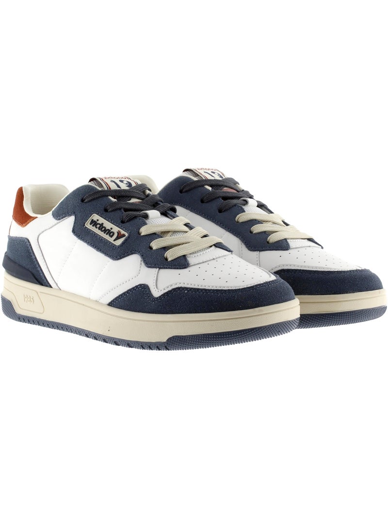 Basket Cuir Victoria Bleu - Kiabi
