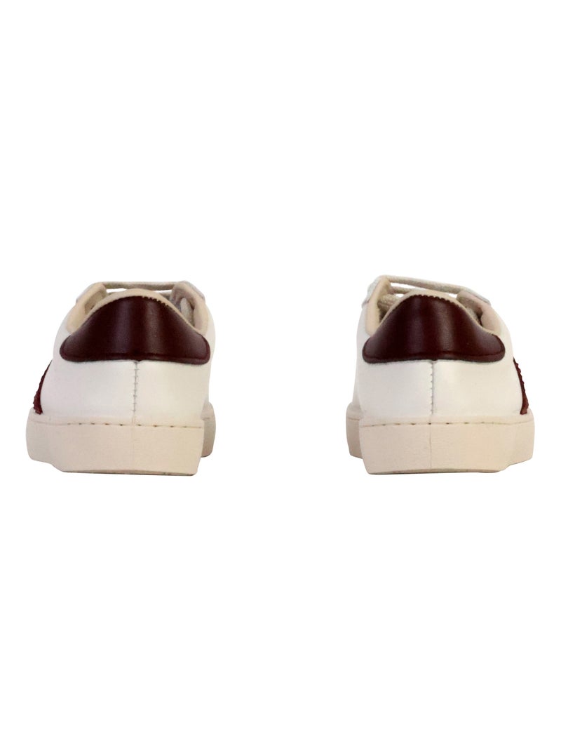 Basket Cuir Victoria Bordeaux - Kiabi