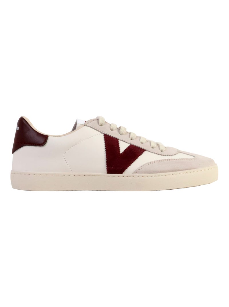 Basket Cuir Victoria Bordeaux - Kiabi