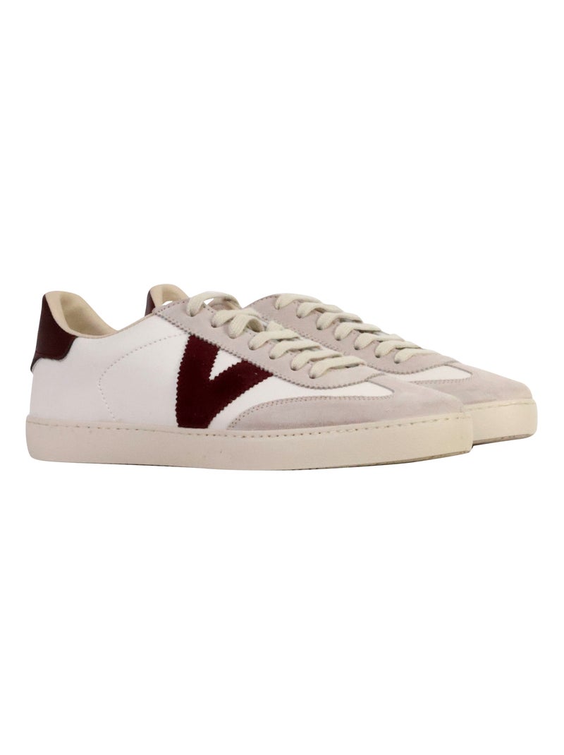 Basket Cuir Victoria Bordeaux - Kiabi