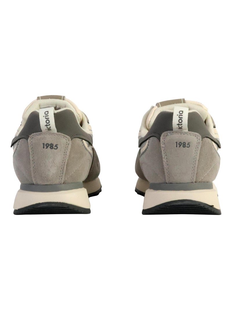 Basket Cuir Victoria Gris - Kiabi