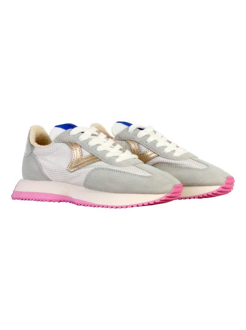 Basket Cuir Victoria Gris - Kiabi