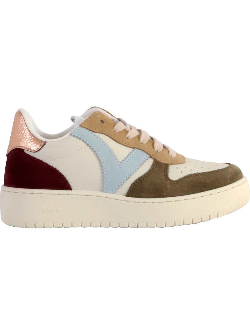 Basket Cuir Victoria Kaki - Kiabi