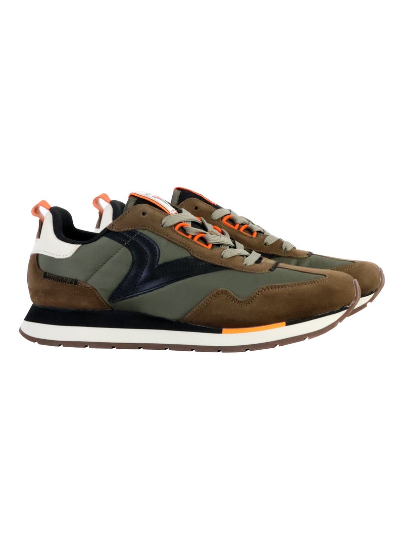 Basket Cuir Victoria Kaki - Kiabi