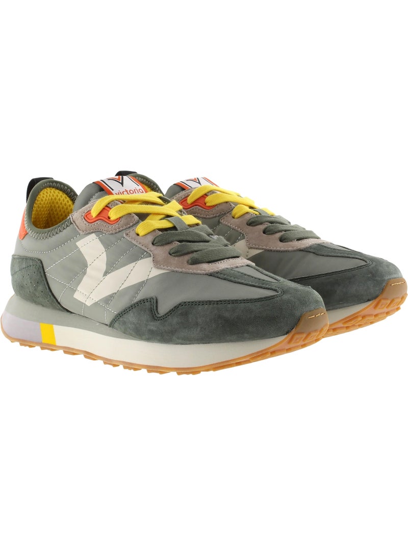 Basket Cuir Victoria Kaki - Kiabi