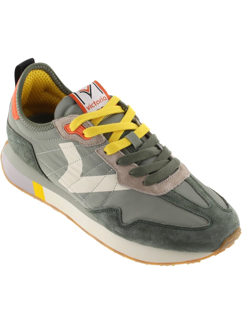 Basket Cuir Victoria Kaki - Kiabi