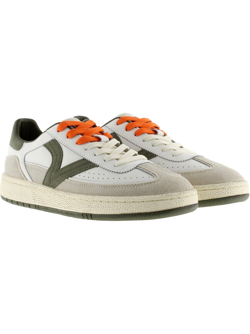 Basket Cuir Victoria Kaki - Kiabi