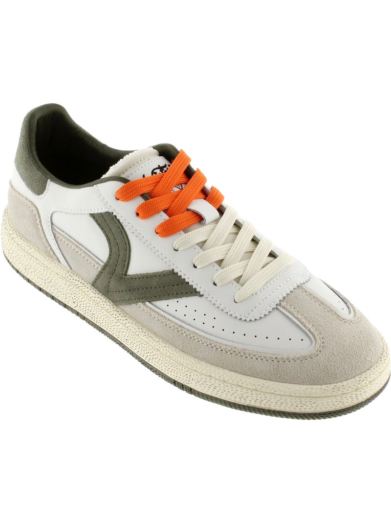 Basket Cuir Victoria Kaki - Kiabi