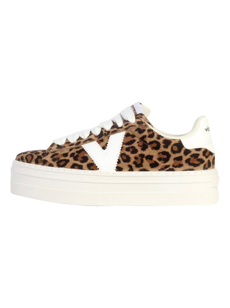 Basket Cuir Victoria Marron - Kiabi