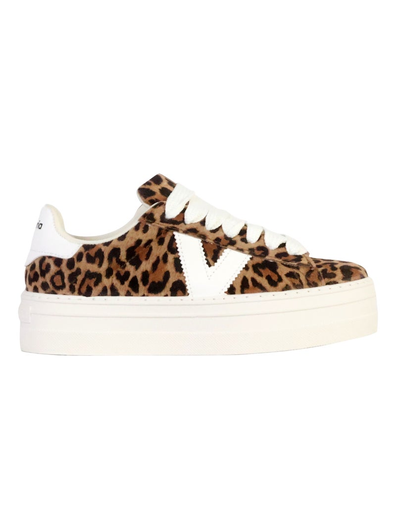 Basket Cuir Victoria Marron - Kiabi