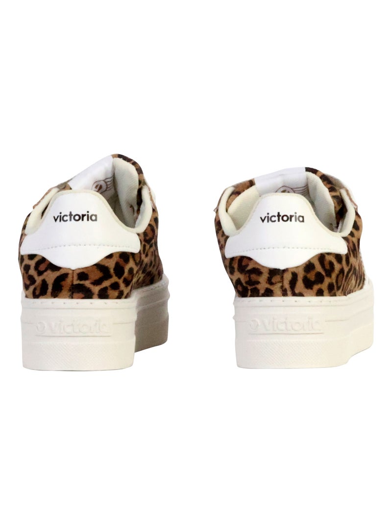 Basket Cuir Victoria Marron - Kiabi