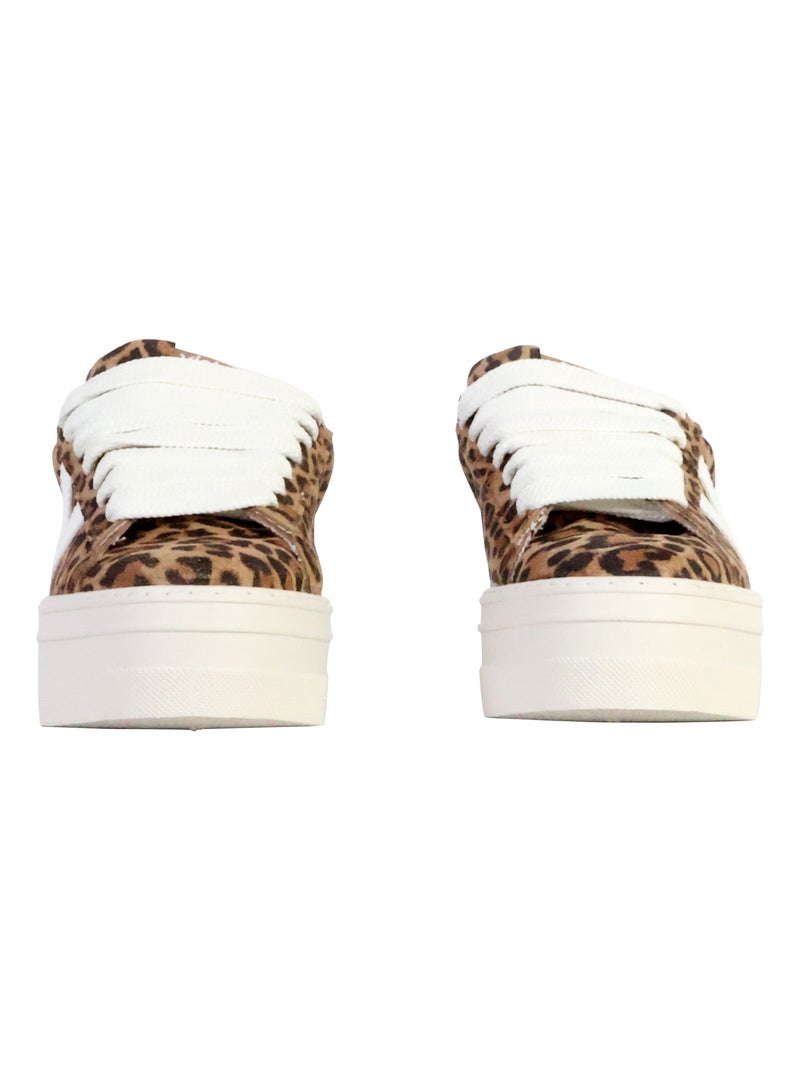 Basket Cuir Victoria Marron - Kiabi