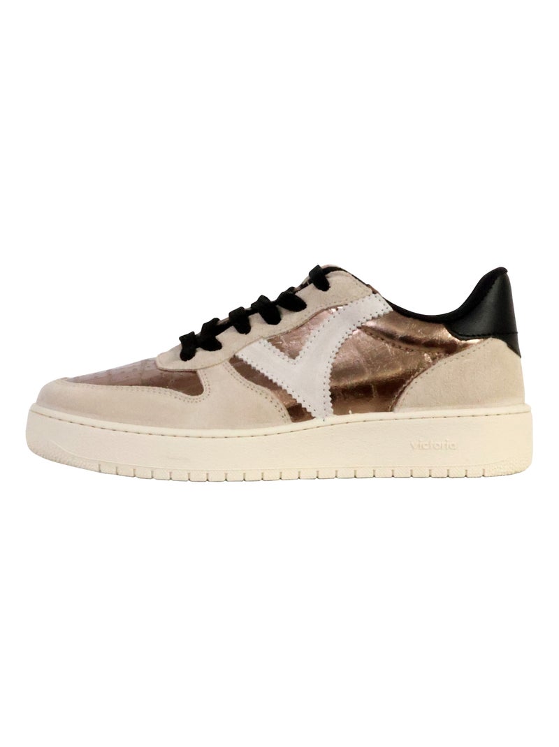 Basket Cuir Victoria Marron - Kiabi