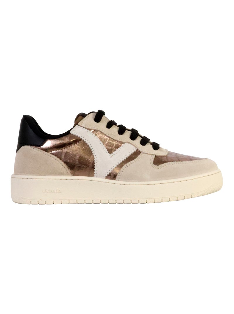 Basket Cuir Victoria Marron - Kiabi