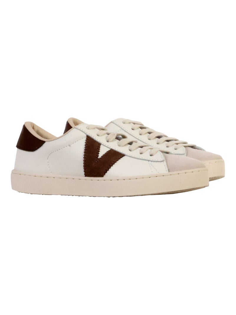 Basket Cuir Victoria Marron - Kiabi
