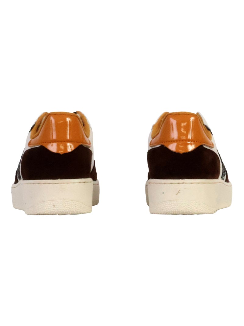 Basket Cuir Victoria Marron - Kiabi