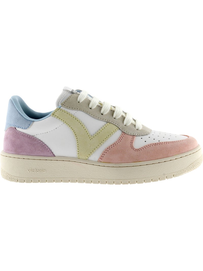 Basket Cuir Victoria Multicolore - Kiabi