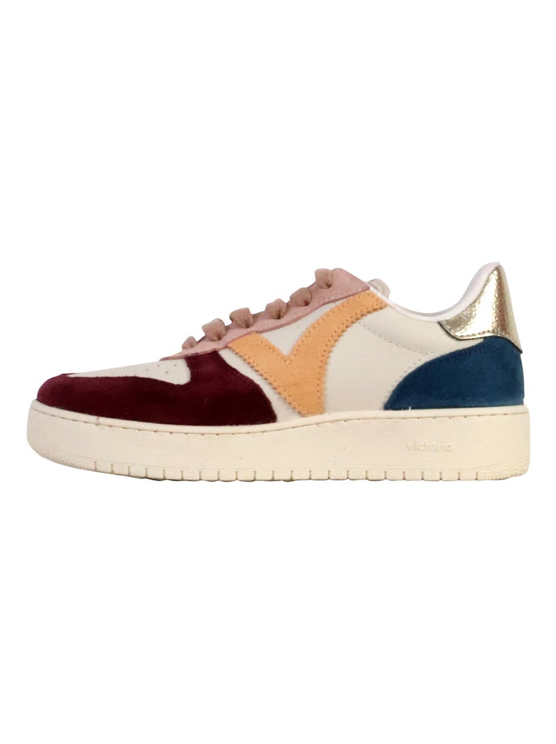 Basket Cuir Victoria Rouge - Kiabi