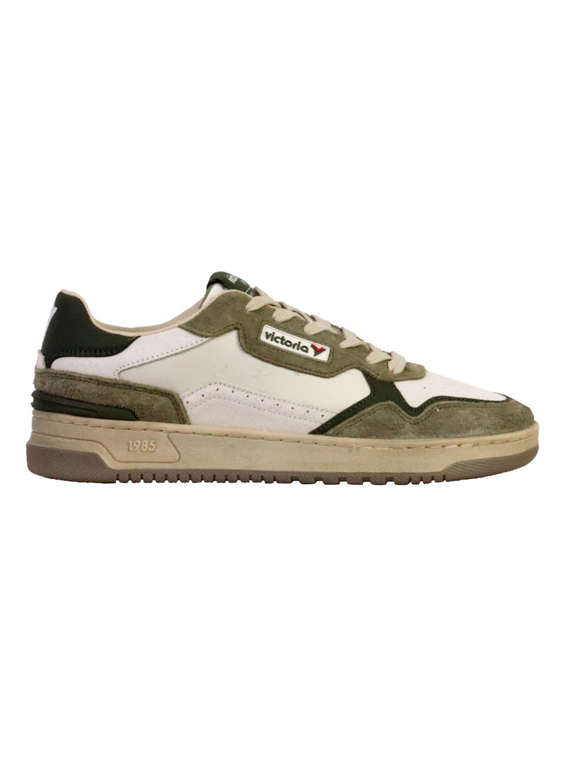 Basket Cuir Victoria Vert - Kiabi