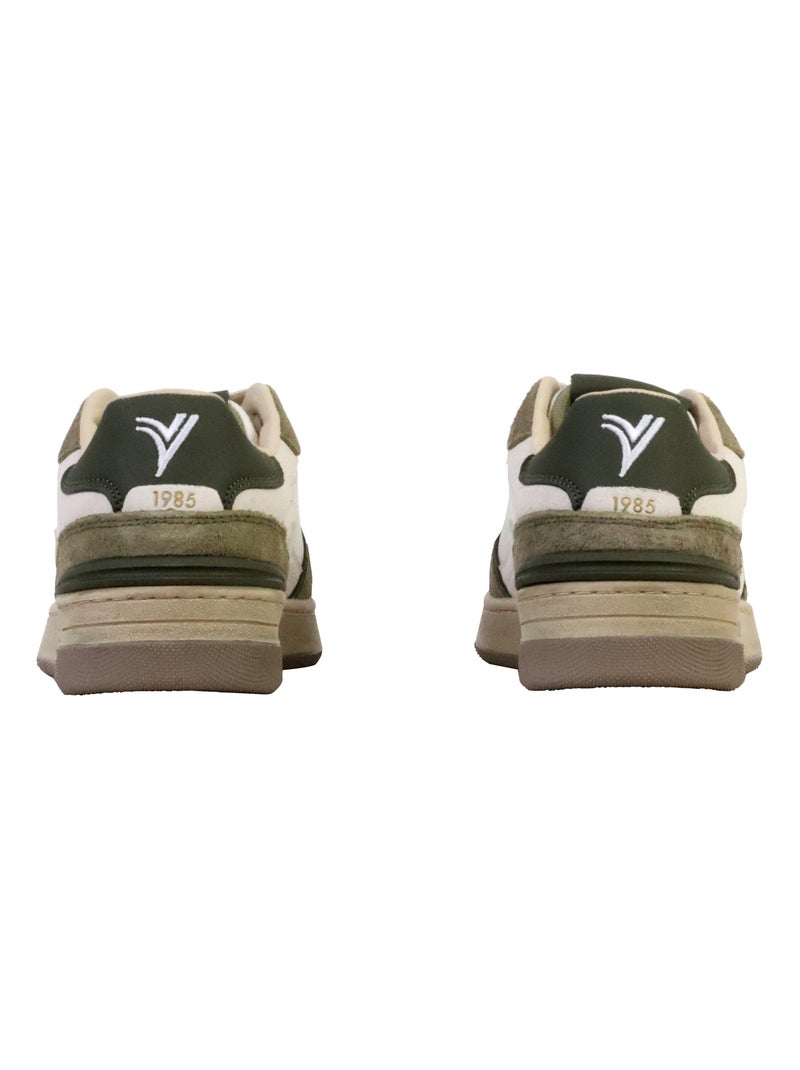 Basket Cuir Victoria Vert - Kiabi