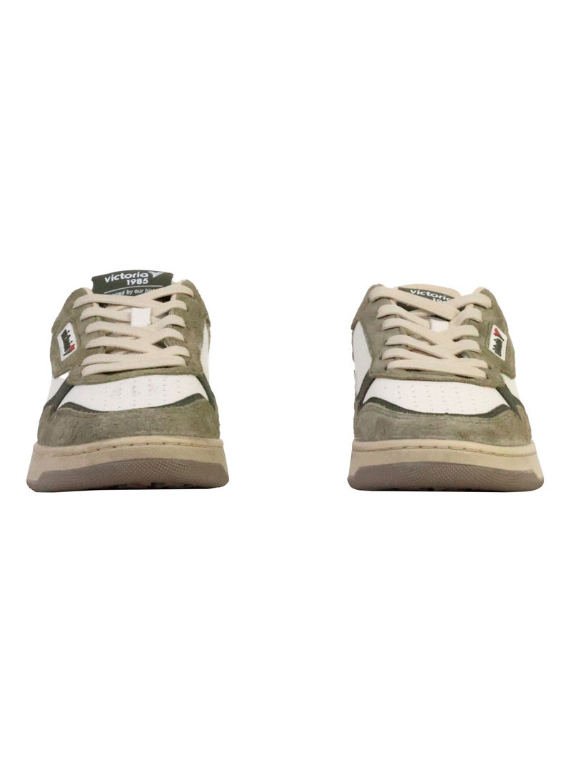Basket Cuir Victoria Vert - Kiabi