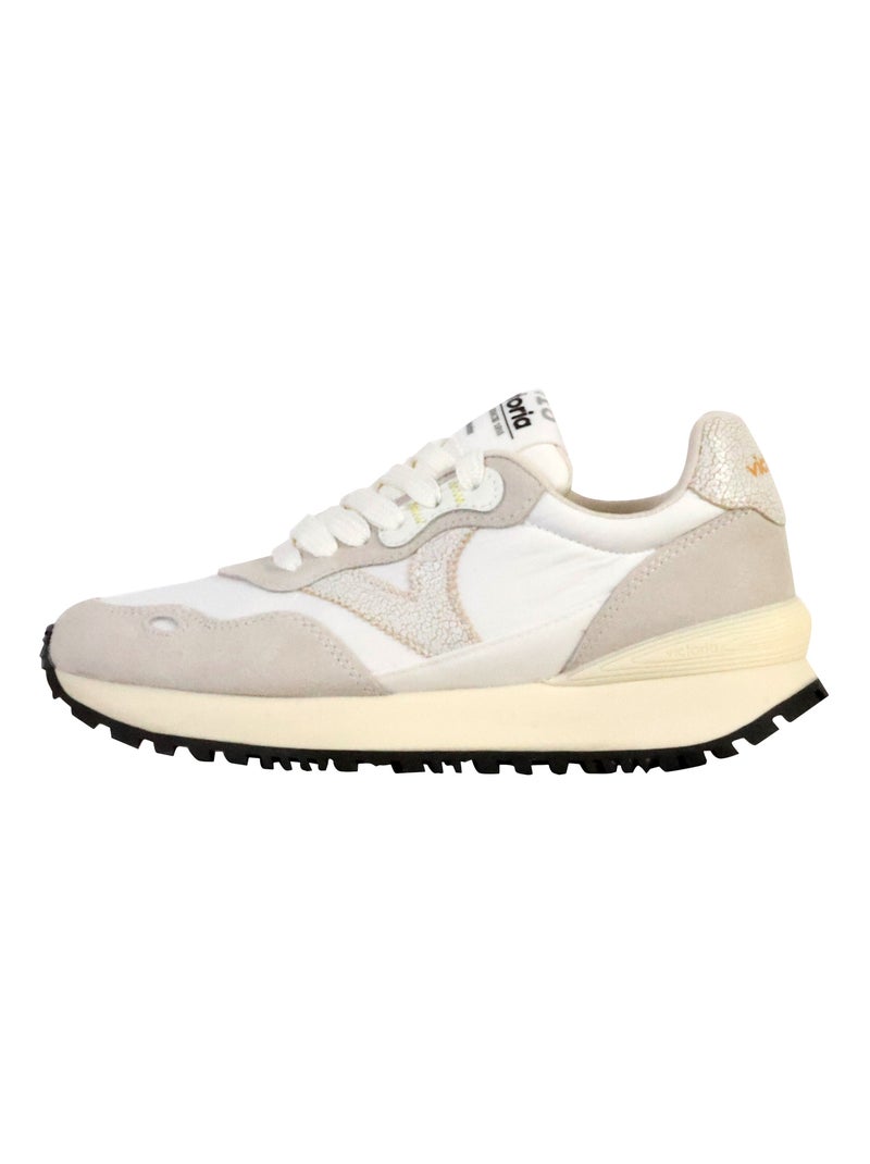 Basket Cuir Victoria Viento Nylon Blanc - Kiabi