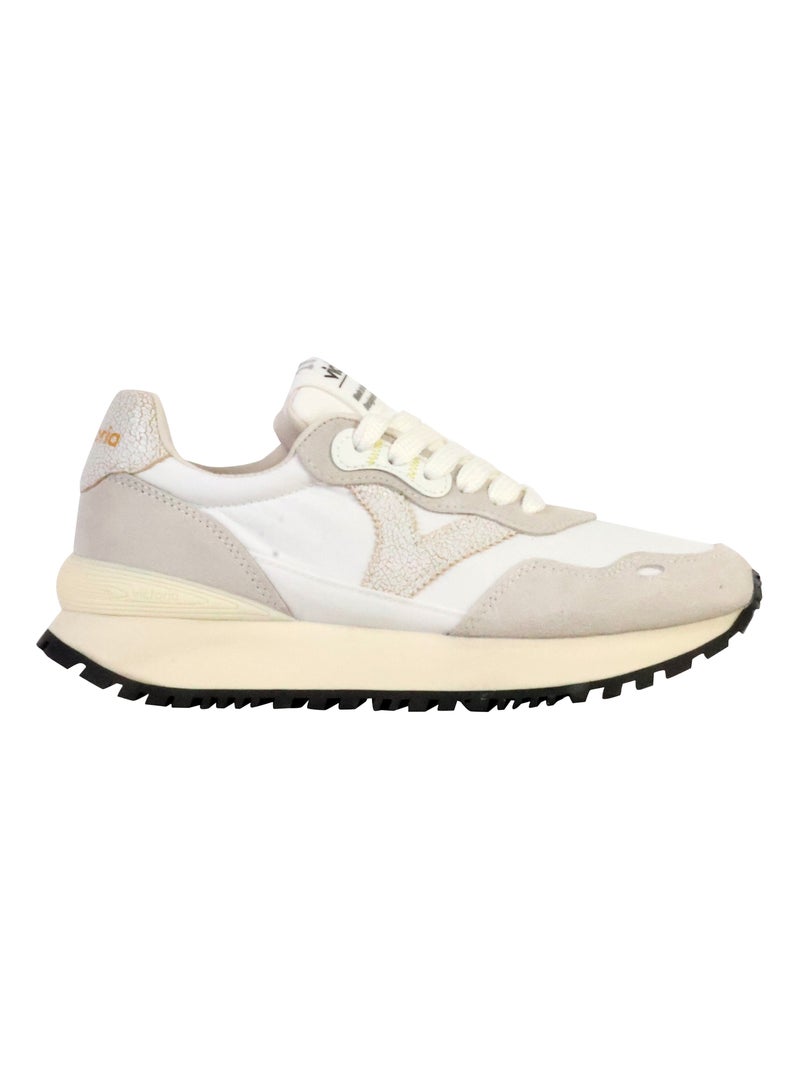 Basket Cuir Victoria Viento Nylon Blanc - Kiabi