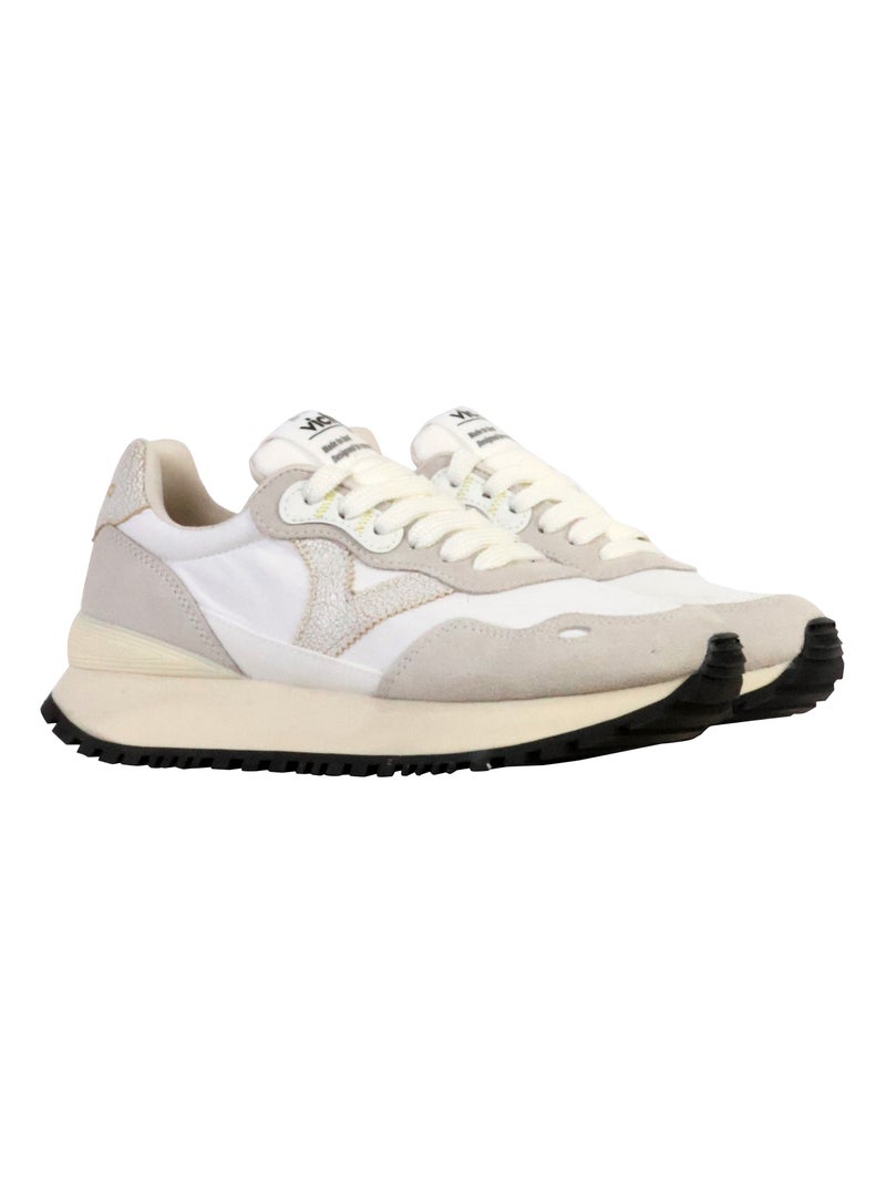 Basket Cuir Victoria Viento Nylon Blanc - Kiabi