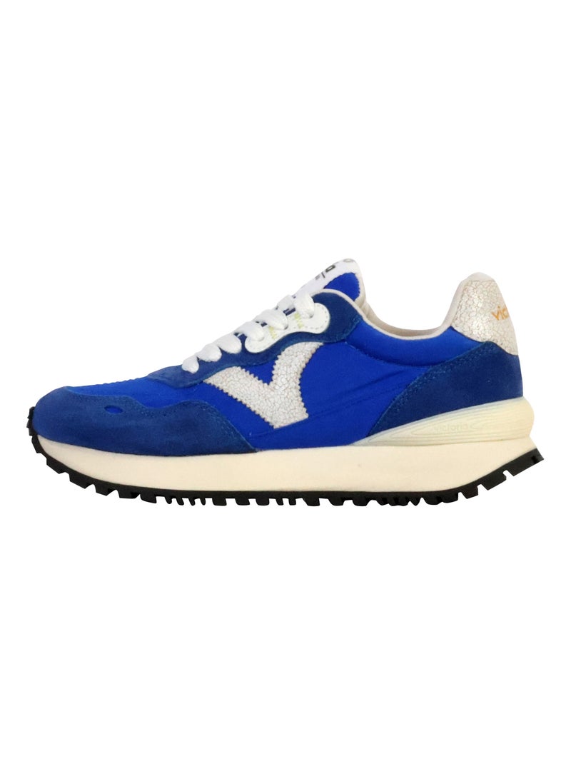 Basket Cuir Victoria Viento Nylon Bleu - Kiabi