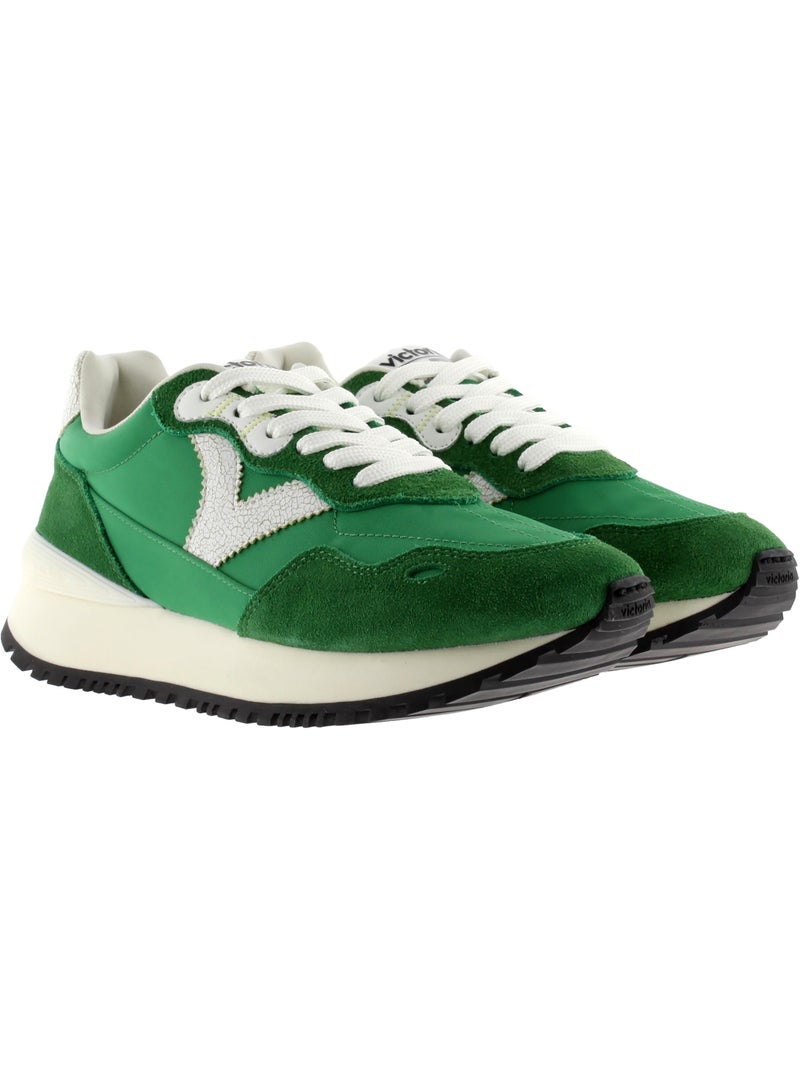 Basket Cuir Victoria Viento Nylon Vert - Kiabi