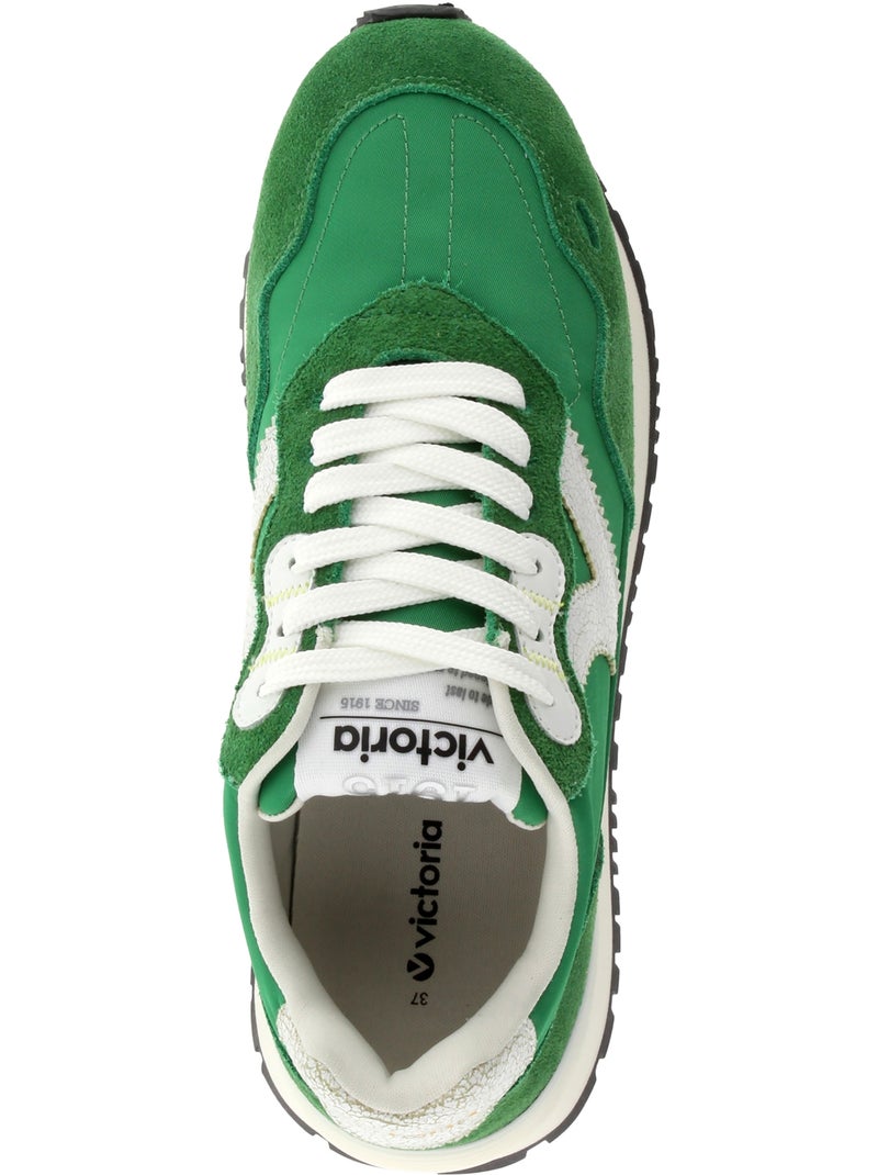 Basket Cuir Victoria Viento Nylon Vert - Kiabi