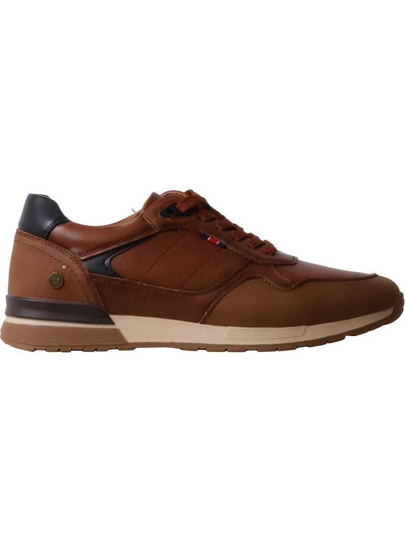 Basket cuir xti Camel - Kiabi