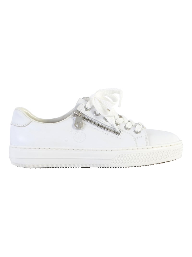 Basket Cuir Zip Rieker Manila* Blanc - Kiabi